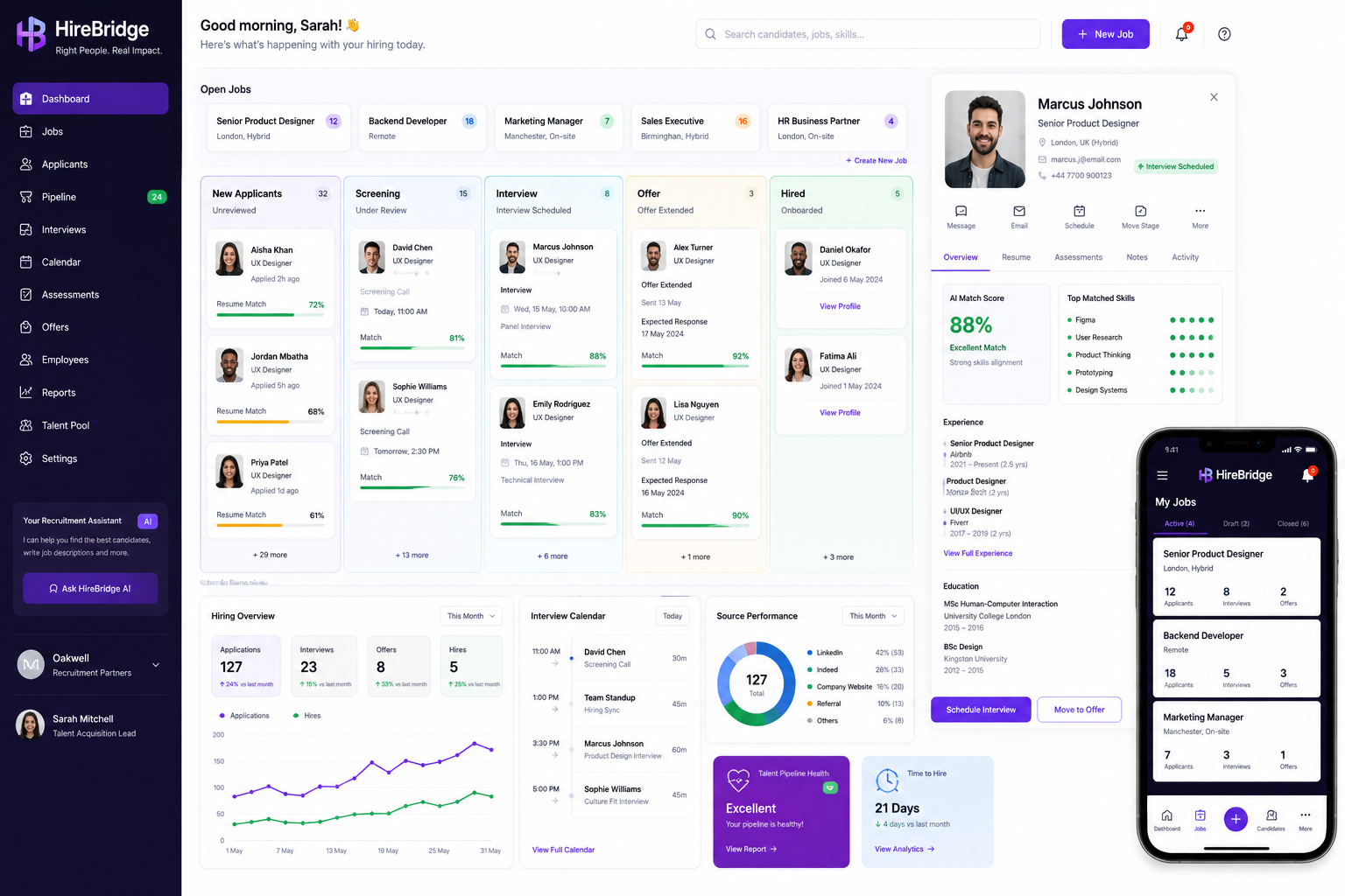 HireBridge recruitment platform