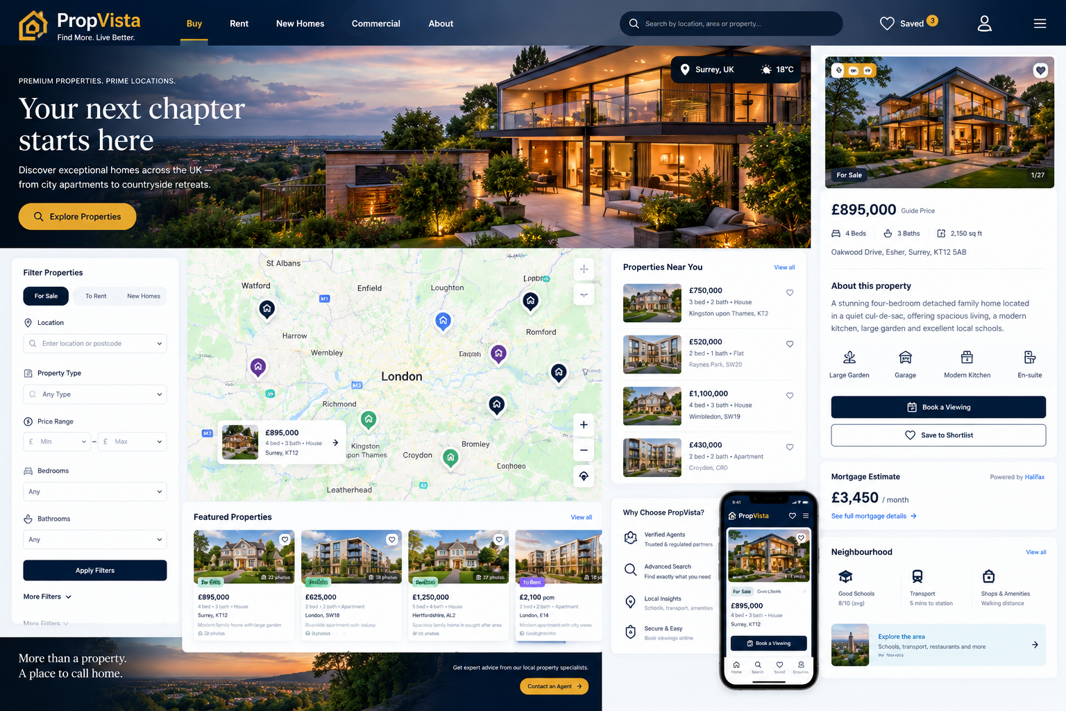 PropVista property search platform