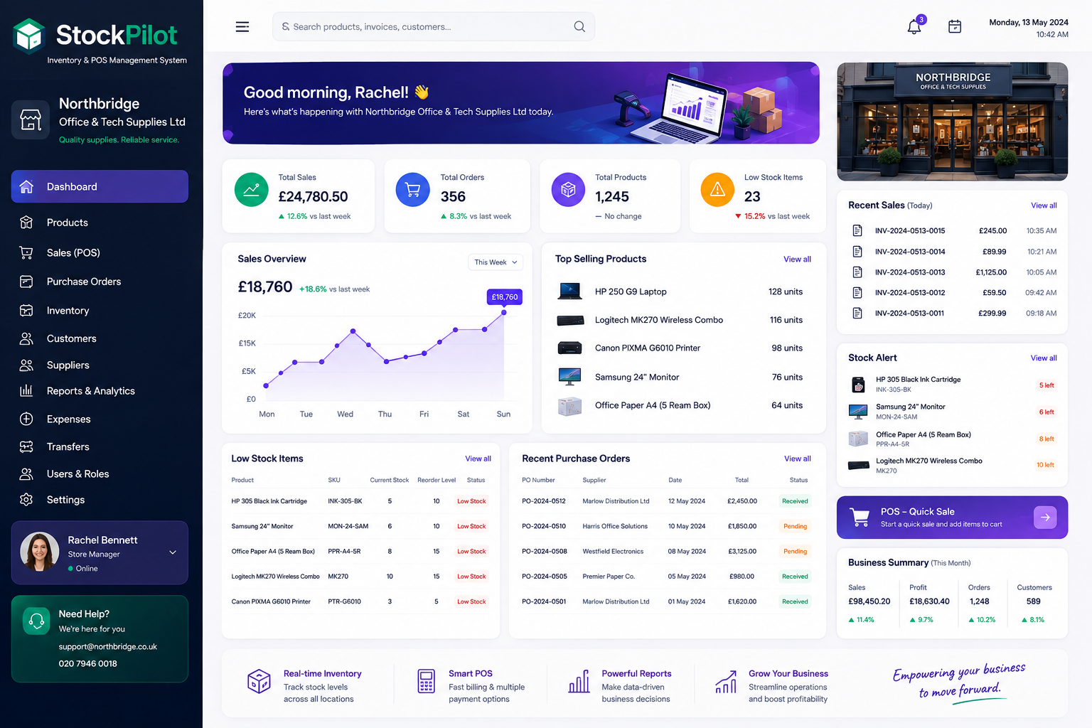StockPilot inventory and point of sale system